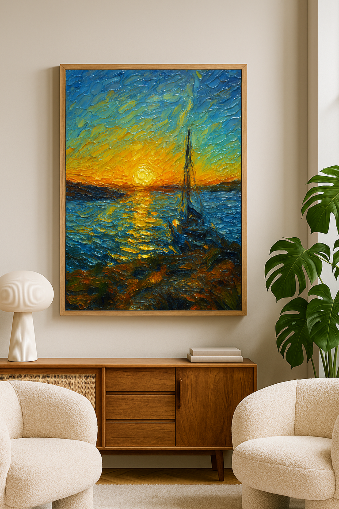 Blue Lagoon Malta - Wood Frame